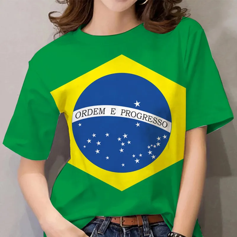 Casual short sleeve round neck T-shirts, 3D Brazilian flag printed T-shirts, summer fashion T-shirts, 2022
Casual short sleeve round neck T-shirts, 3D Brazilian flag printed T-shirts, summer fashion T-shirts, 2022