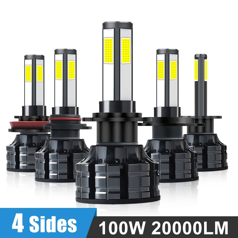 H7 LED Headlight 4 Sided Car Lights H11 H1 H4 Bulb 20000LM 12V 6000K White 9005 9006 9012 Canbus Headlamp 100W Ultra Bright 2Pcs
H7 LED Headlight 4 Sided Car Lights H11 H1 H4 Bulb 20000LM 12V 6000K White 9005 9006 9012 Canbus Headlamp 100W Ultra Bright 2Pcs