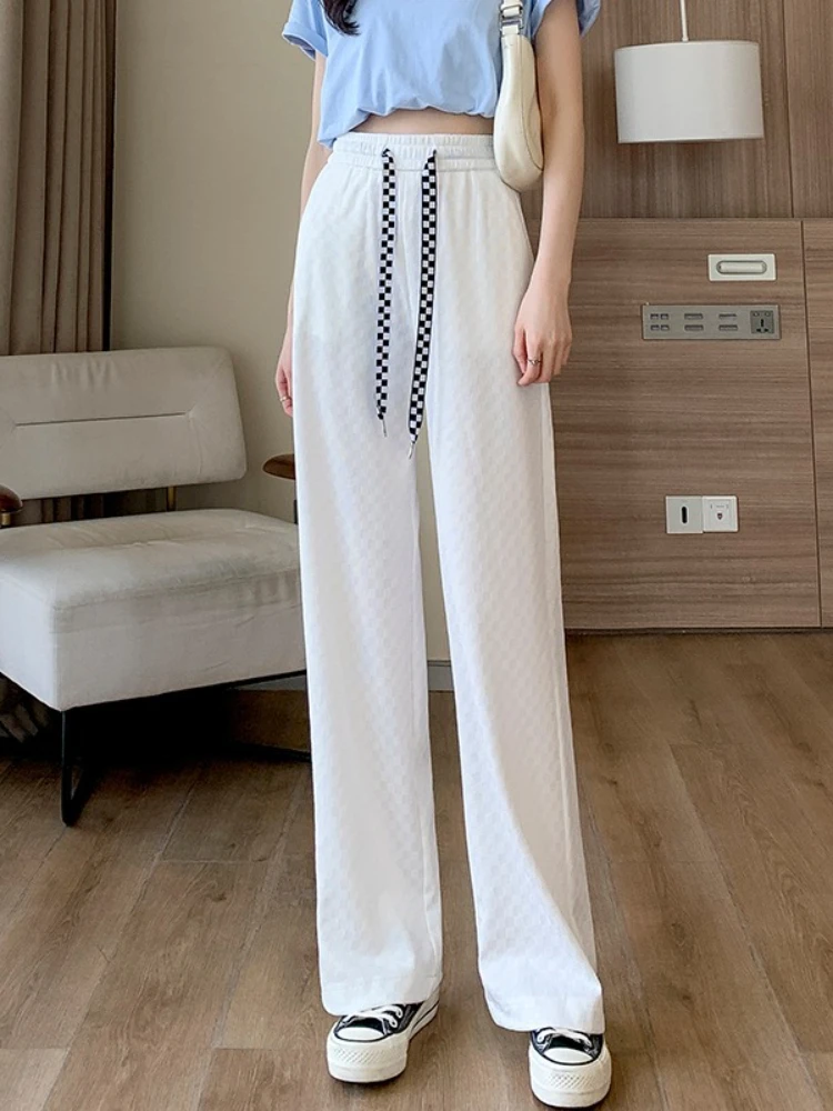 Spring Summer New Fashion Light Wide Leg Trousers Girl Solid Color High Waist Loose Wild Straight Casual Pants Streetwear Women
Spring Summer New Fashion Light Wide Leg Trousers Girl Solid Color High Waist Loose Wild Straight Casual Pants Streetwear Women