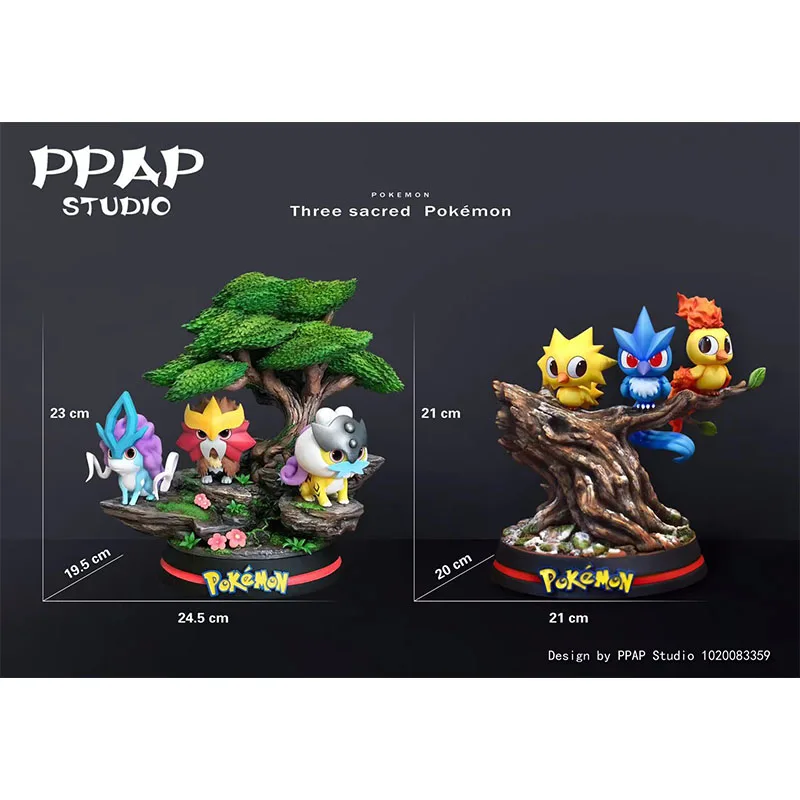 Original Ppap Studio Q Version Pokemon Three Sacred Legendary Bird Collectible Ornaments Figure Model Toy Holiday Gift
Original Ppap Studio Q Version Pokemon Three Sacred Legendary Bird Collectible Ornaments Figure Model Toy Holiday Gift