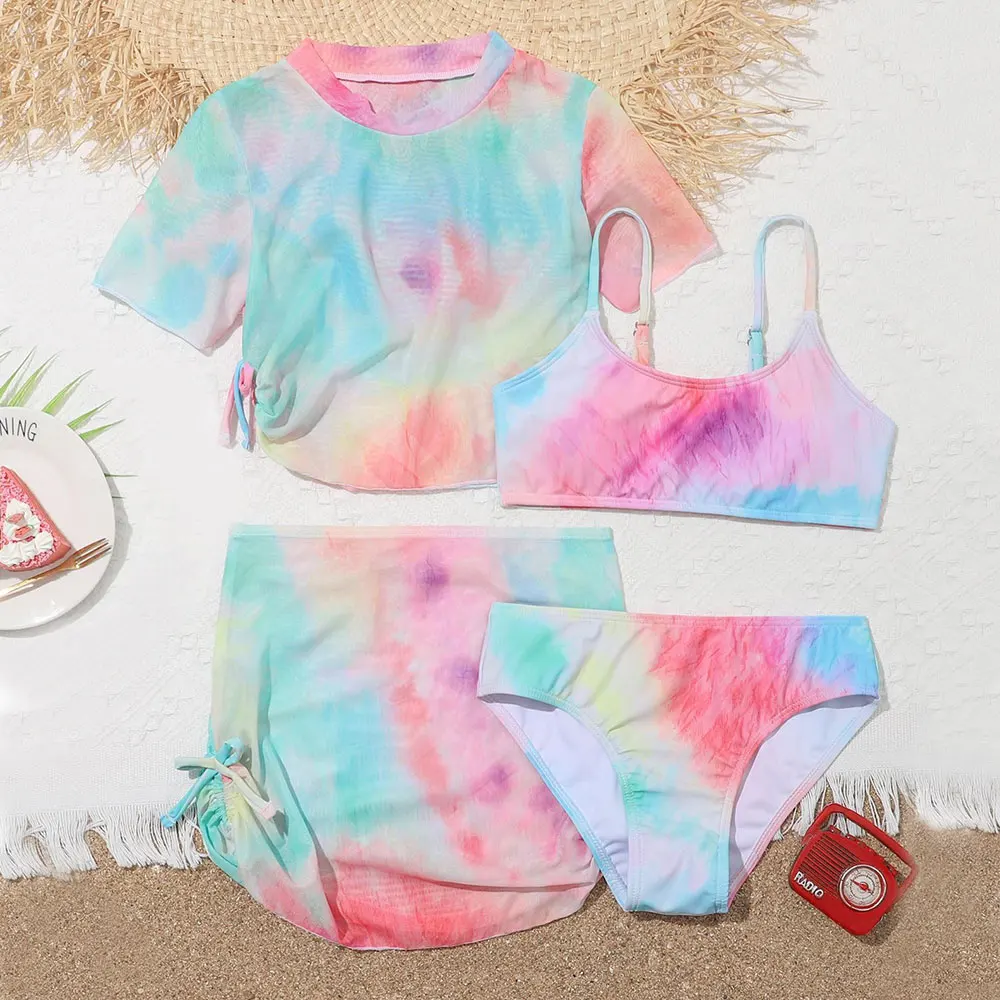 4 шт./упаковка, детский купальник-бикини с высокой талией
4 шт./упаковка, детский купальник-бикини с высокой талией