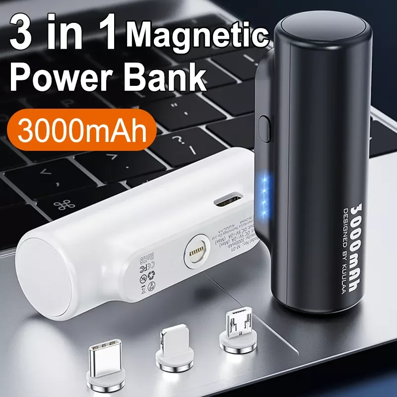 NEW 3000mAh Mini Power Bank LED Display External Battery For Iphone 12 13 13Promax Portable Magnet Mobile Phone Charger
NEW 3000mAh Mini Power Bank LED Display External Battery For Iphone 12 13 13Promax Portable Magnet Mobile Phone Charger