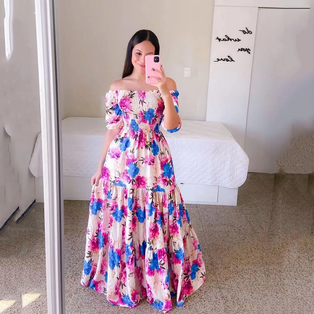 Women's dress 2022 new design sense one-shoulder floral off-the-shoulder long printed dress summer free shipping
Women's dress 2022 new design sense one-shoulder floral off-the-shoulder long printed dress summer free shipping