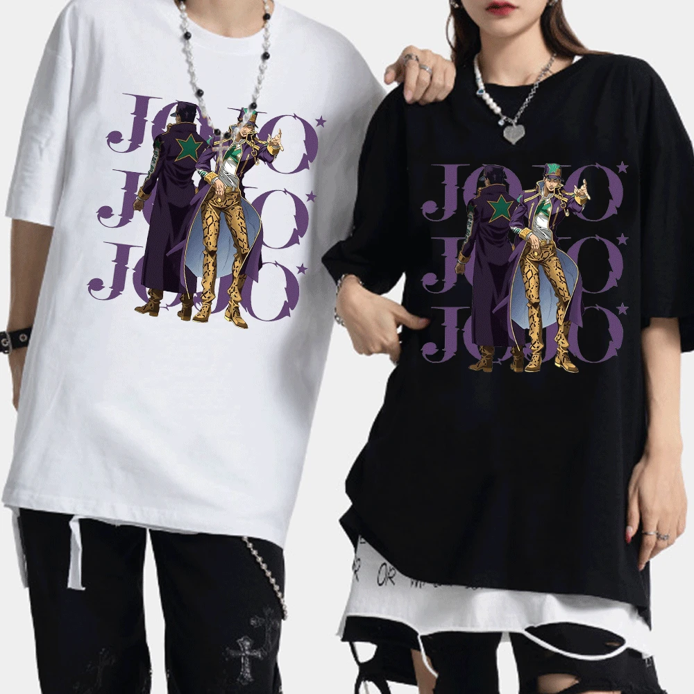 Jojo Bizarre Adventure T Shirt Men Women Japanese Anime T-shirt Kawaii Jojo Graphic Print Tshirt Cute Manga Tops Tees Unisex
Jojo Bizarre Adventure T Shirt Men Women Japanese Anime T-shirt Kawaii Jojo Graphic Print Tshirt Cute Manga Tops Tees Unisex