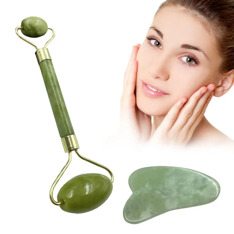 2 in 1 Double head Facial Roller for Face Care and Gua Sha Massage Tool Anti-aging Natural Jade Set
2 in 1 Double head Facial Roller for Face Care and Gua Sha Massage Tool Anti-aging Natural Jade Set