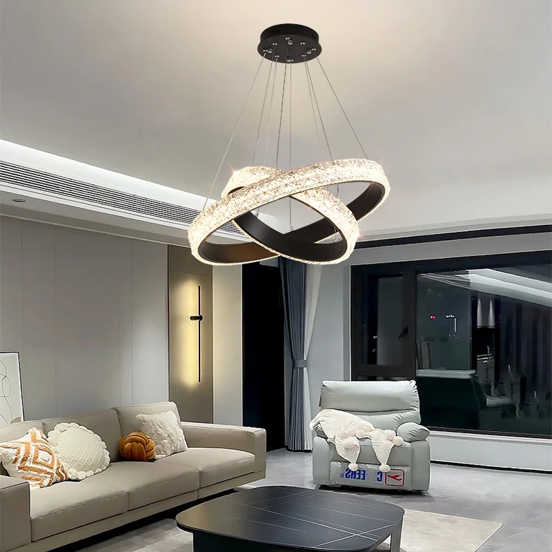 Light luxury modern LED crystal lights Nordic full spectrum creative black acrylic chandelier living room dining room bedroom la
Light luxury modern LED crystal lights Nordic full spectrum creative black acrylic chandelier living room dining room bedroom la