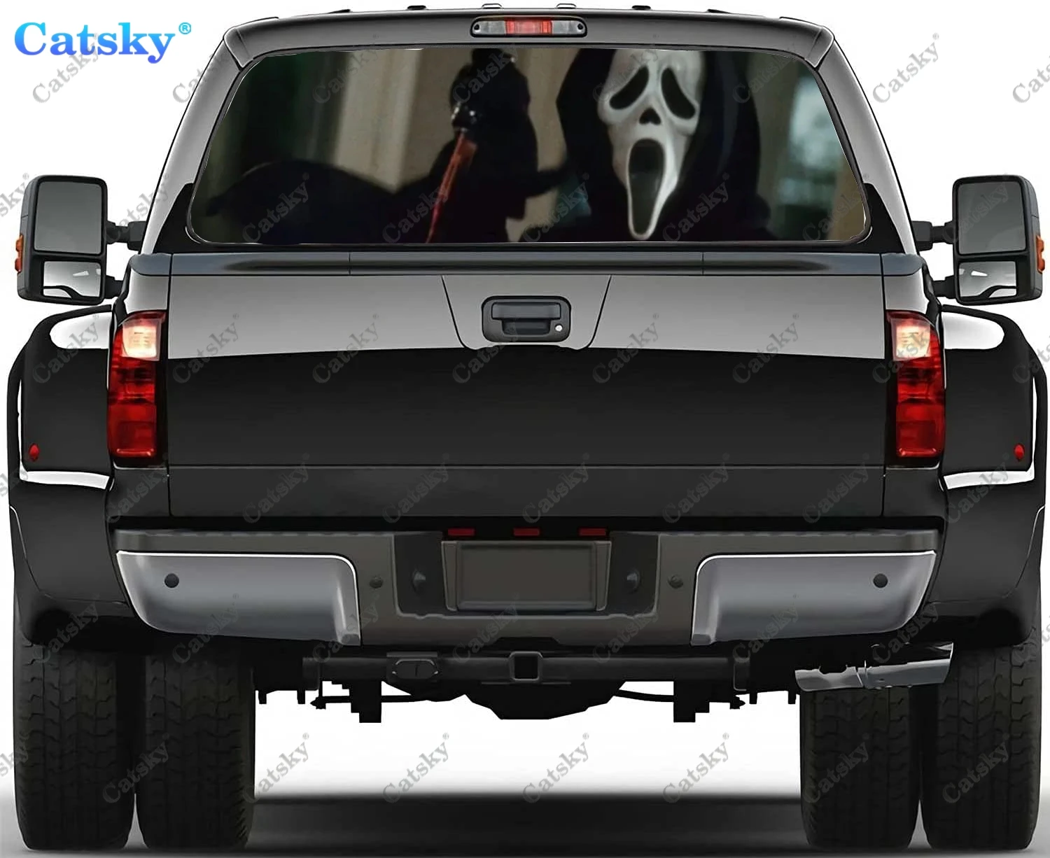 cute Ghost Face Truck Rear Window Decal Sticker Graphic PVC Material Truck Sticker Perforated Vinyl Truck Universal
cute Ghost Face Truck Rear Window Decal Sticker Graphic PVC Material Truck Sticker Perforated Vinyl Truck Universal