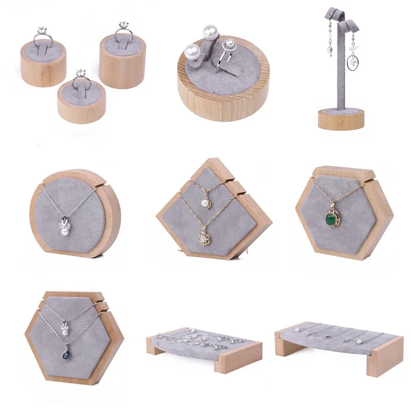 Wood and Velvet Ring Pendant Bracelets Earrings Organizer Necklace Jewelry Display Stand Holder Rack Showcase Shelf Set Tray
Wood and Velvet Ring Pendant Bracelets Earrings Organizer Necklace Jewelry Display Stand Holder Rack Showcase Shelf Set Tray