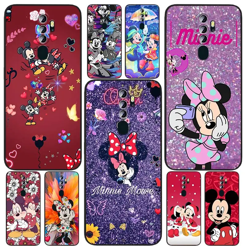

Anime Disney Mickey Minnie Black Phone Case For OPPO Find X5 X3 F21 Neo Lite A96 A57 A74 A76 A72 A55 A54S A53 A53S A16 S A9