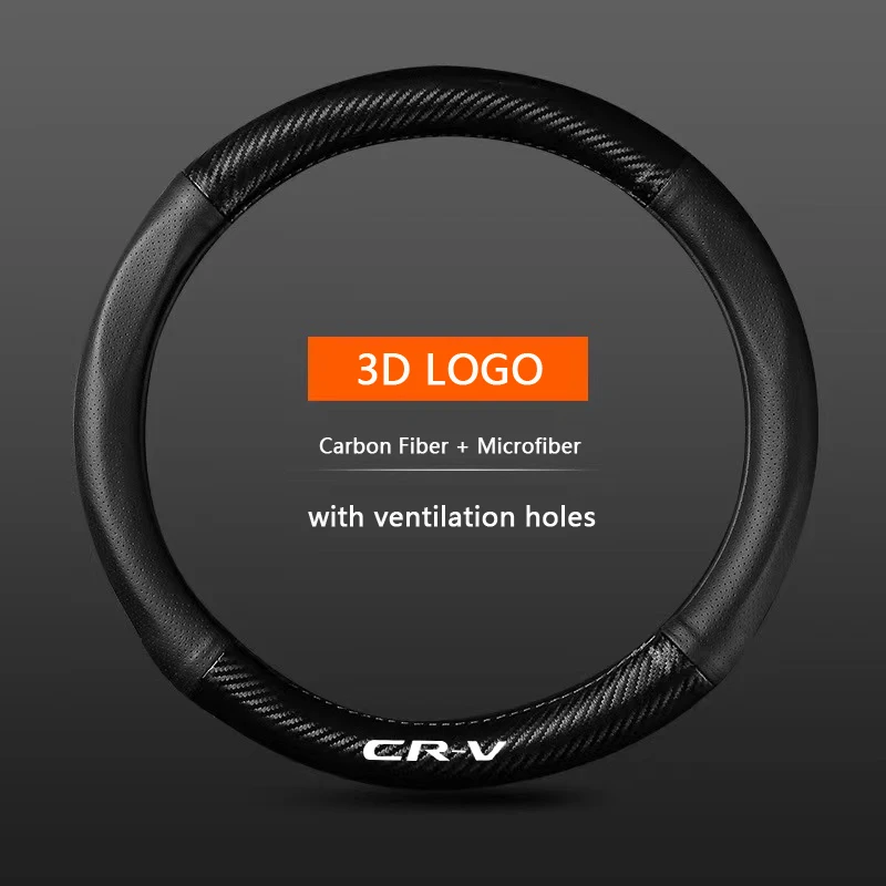 For Honda CRV CR V 2 3 4 5 2006 2007- 2016 2018 2021 2022 Car Styling Carbon Fiber leather Car steering wheel cover with 3D Logo
For Honda CRV CR V 2 3 4 5 2006 2007- 2016 2018 2021 2022 Car Styling Carbon Fiber leather Car steering wheel cover with 3D Logo