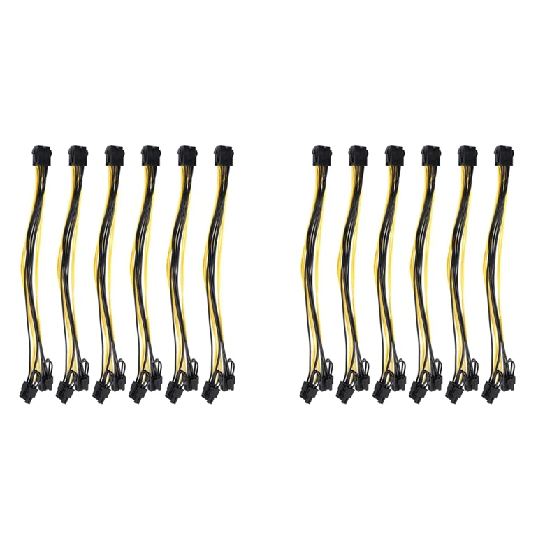 12 Pcs Pcie Splitter, 30CM 8 Pin To Dual Pcie 8 Pin (6+2) Graphics Card PCI Express Power Adapter GPU VGA Cable Mining
12 Pcs Pcie Splitter, 30CM 8 Pin To Dual Pcie 8 Pin (6+2) Graphics Card PCI Express Power Adapter GPU VGA Cable Mining