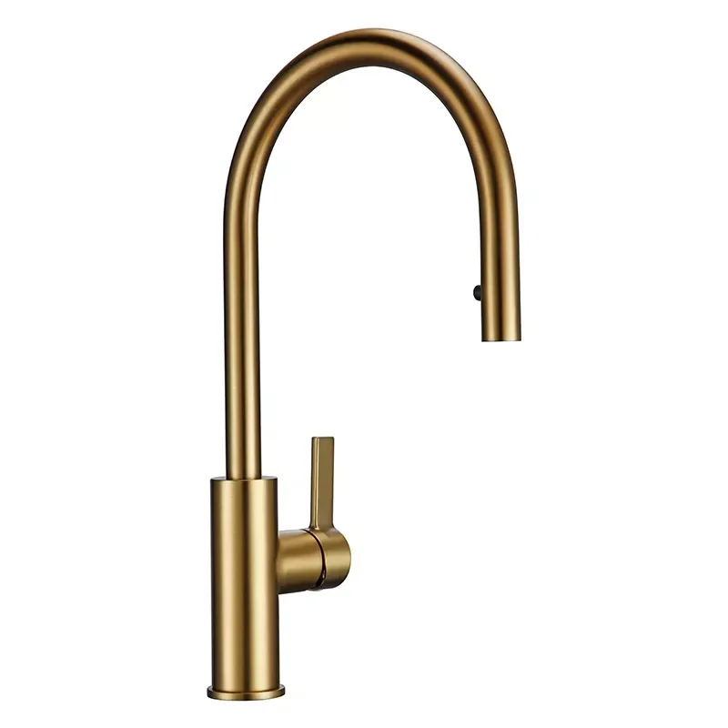 Luxury Matt Old Brushed Golden Brass Kitchen Faucet Hot And Cold Water Round Spout Single 360 Rotatable Kitchen Faucet 
Luxury Matt Old Brushed Golden Brass Kitchen Faucet Hot And Cold Water Round Spout Single 360 Rotatable Kitchen Faucet