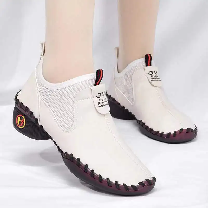 Concise Med Heel Shoes Women's Soft Leather Pumps Ladies Small Pressure Heels Woman Stylish Sock Shoes Slip On Pumps Comfortable
Concise Med Heel Shoes Women's Soft Leather Pumps Ladies Small Pressure Heels Woman Stylish Sock Shoes Slip On Pumps Comfortable