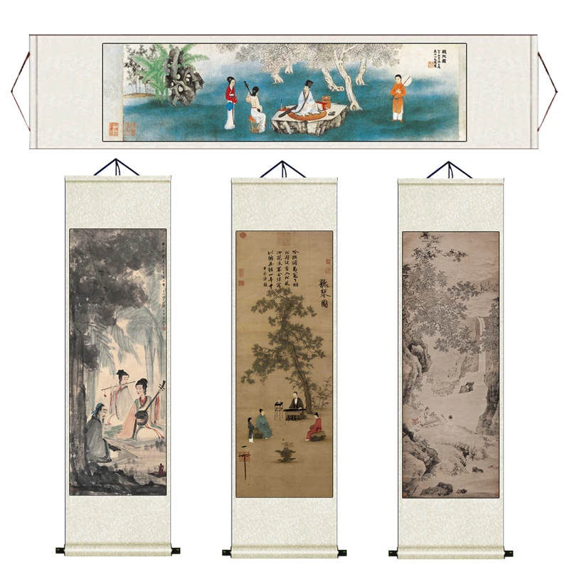 Vintage Silk Calligraphy Hanging Paintings Feng Shui Decorative Silk Painting Tea House Aesthetic Room Decor Poster Canvas Decor
Vintage Silk Calligraphy Hanging Paintings Feng Shui Decorative Silk Painting Tea House Aesthetic Room Decor Poster Canvas Decor