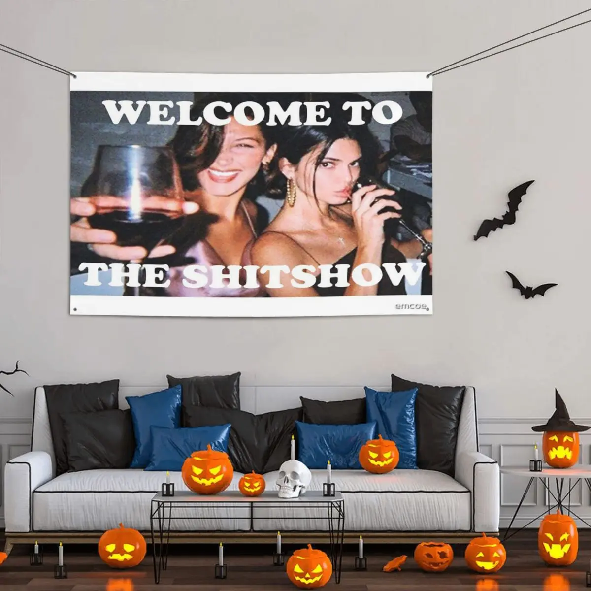 

Welcome To The Shitshow Party Banner Decor 120x180cm Vintage Decorative Vibrant Colors Flowy Delicate