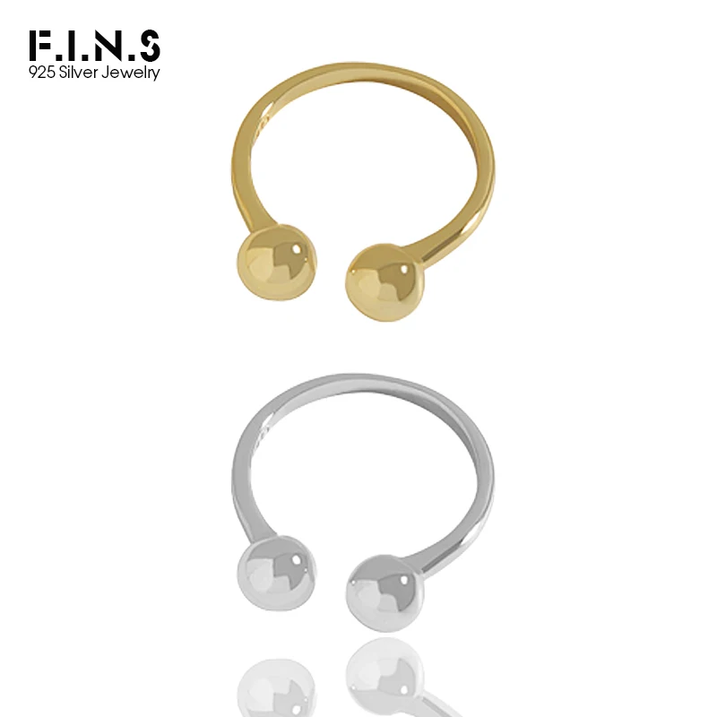 F.I.N.S Minimalist Double Bead Ball S925 Sterling Silver Gold Open Rings for Women Smooth Geometric Adjustable Finger Ring Jewel
F.I.N.S Minimalist Double Bead Ball S925 Sterling Silver Gold Open Rings for Women Smooth Geometric Adjustable Finger Ring Jewel