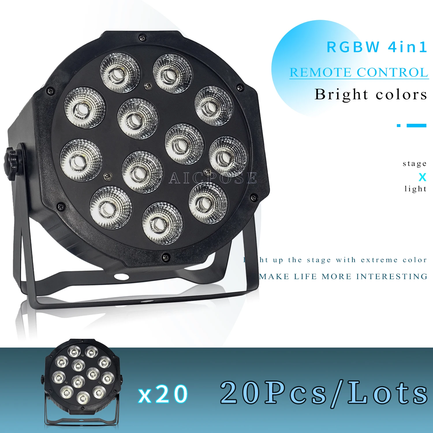 20units 12*12w led lamp beads 12x12W led Par lights RGBW 4in1 flat par led dmx512 disco lights professional stage dj equipment
20units 12*12w led lamp beads 12x12W led Par lights RGBW 4in1 flat par led dmx512 disco lights professional stage dj equipment