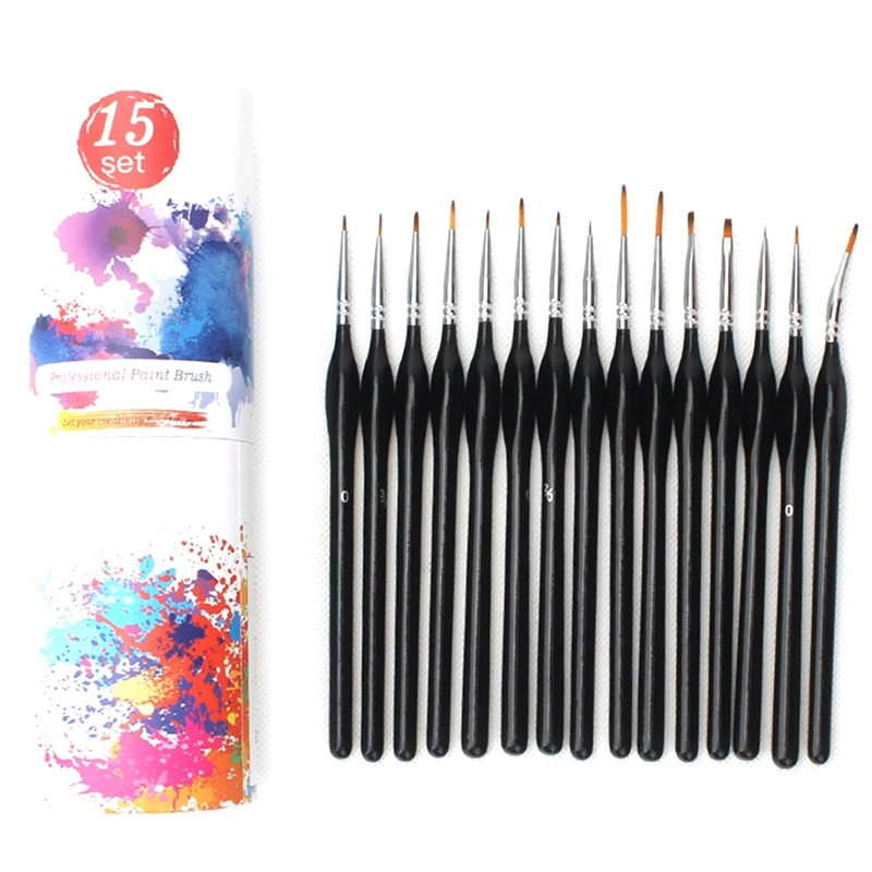 15 Fine-Pointed Detail Brushes Nail Art Brush Set Suitable For Scale Model Painting And Line Drawing
15 Fine-Pointed Detail Brushes Nail Art Brush Set Suitable For Scale Model Painting And Line Drawing