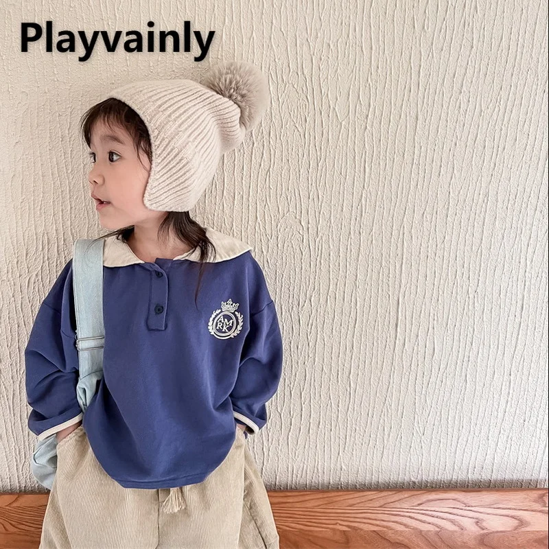 Новинка, Осенний свитшот для девочек с большими лацканами и вышивкой, свитер с длинными рукавами, хлопковый Повседневный свитер, детская одежда, E122509
Новинка, Осенний свитшот для девочек с большими лацканами и вышивкой, свитер с длинными рукавами, хлопковый Повседневный свитер, детская одежда, E122509