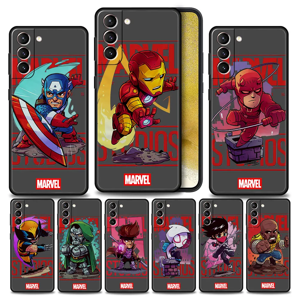 

Case Cover for Samsung Galaxy S22 Ultra S9 S10 Plus S20 S21 FE 5G S21FE5G S8Plus S22+ S10e S8 Cell Matte Soft Marvel Iron Man