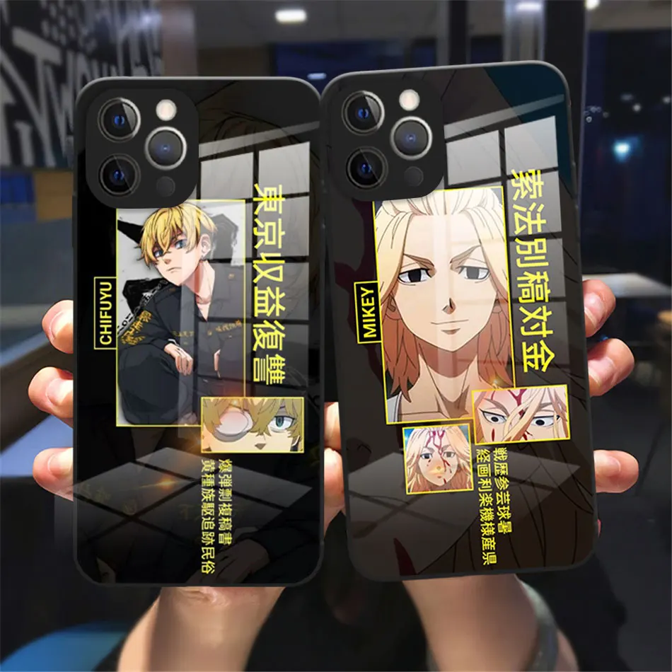 Japanese Anime Tokyo Avengers Glass Phone Cover For iPhone 13 12 11 Pro Max Xs Xr 8 7 Plus Mini Cartoon white liquid Glass Case
Japanese Anime Tokyo Avengers Glass Phone Cover For iPhone 13 12 11 Pro Max Xs Xr 8 7 Plus Mini Cartoon white liquid Glass Case
