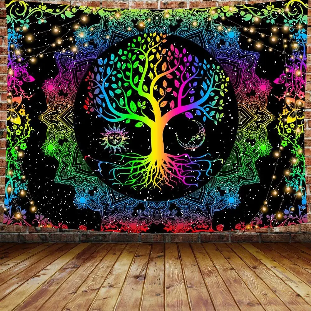 Tree of Life Durable Aesthetic Moon Tapestry Mysterious Mandala Sun Tapestry Home Room Wall Decoration Hanging for Bedroom Tapiz
Tree of Life Durable Aesthetic Moon Tapestry Mysterious Mandala Sun Tapestry Home Room Wall Decoration Hanging for Bedroom Tapiz