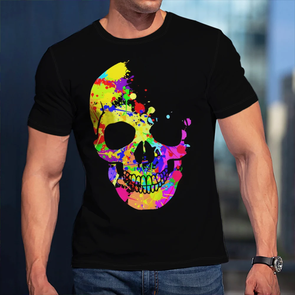 2023 Summer New Skull Rock Male T-shirt Street Interesting Trend 3d Printing Render Loose Harajuku Street Cool Short Sleeve Top
2023 Summer New Skull Rock Male T-shirt Street Interesting Trend 3d Printing Render Loose Harajuku Street Cool Short Sleeve Top