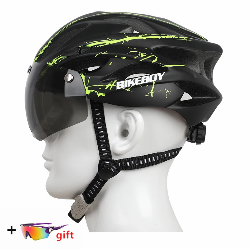 Hot Sale Black Goggles Bicycle Helmet Ultralight Pattern Bike Helmet Riding Mountain Road Bike Integrally Molded Cycling Helmets
Hot Sale Black Goggles Bicycle Helmet Ultralight Pattern Bike Helmet Riding Mountain Road Bike Integrally Molded Cycling Helmets