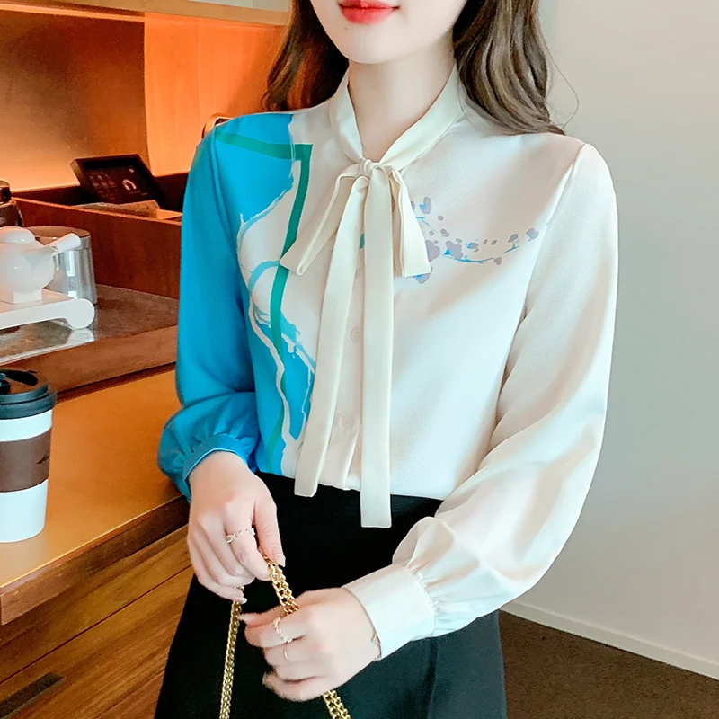 COIGARSAM Shirt Womens Tops Spring New Chinese Style Print Panelled Blue Women Shirts Dropshipping
COIGARSAM Shirt Womens Tops Spring New Chinese Style Print Panelled Blue Women Shirts Dropshipping