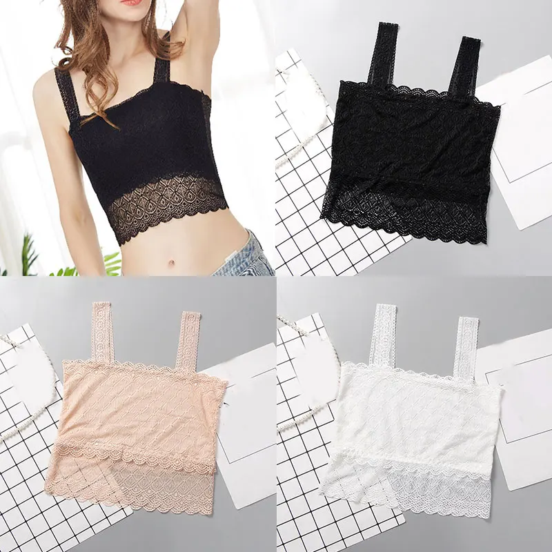 Women's Sexy Lace Bra Crop Top Summer Bustier Camisole Fashion Comfortable Breathable Bralette Solid Color Bra Camisoles
Women's Sexy Lace Bra Crop Top Summer Bustier Camisole Fashion Comfortable Breathable Bralette Solid Color Bra Camisoles