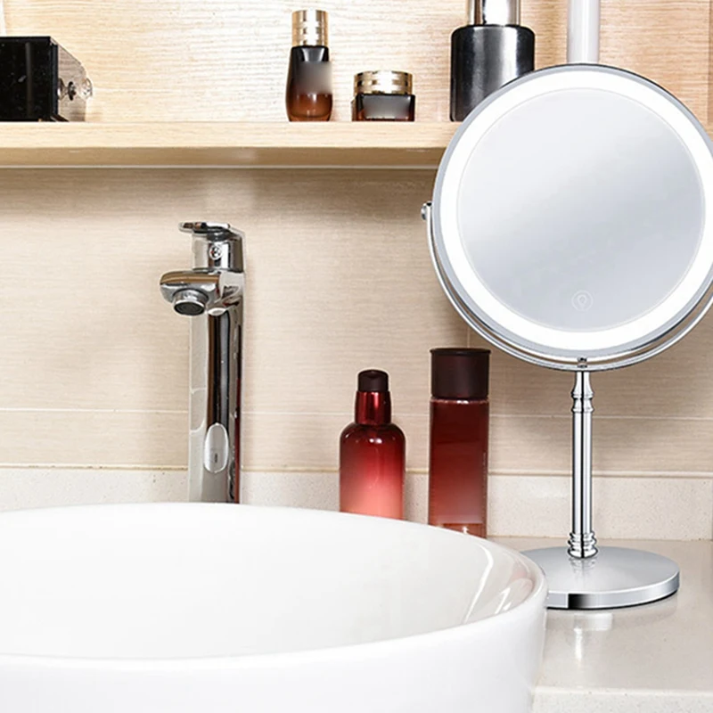 1Set 10X LED Mirror Rechargeable Make Up Mirror Magnification Cosmetic Mirror 2 Side Brightness With 3 Colors A
1Set 10X LED Mirror Rechargeable Make Up Mirror Magnification Cosmetic Mirror 2 Side Brightness With 3 Colors A