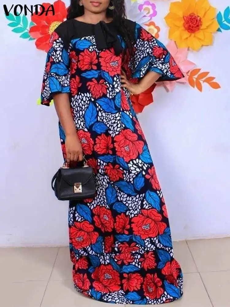 Printed Sundress VONDA 2022 Summer Women Rtro Printed Bow Party Dress Bohemian Flare Sleeve Baggy Vestidos A-Lined Robe Femme
Printed Sundress VONDA 2022 Summer Women Rtro Printed Bow Party Dress Bohemian Flare Sleeve Baggy Vestidos A-Lined Robe Femme