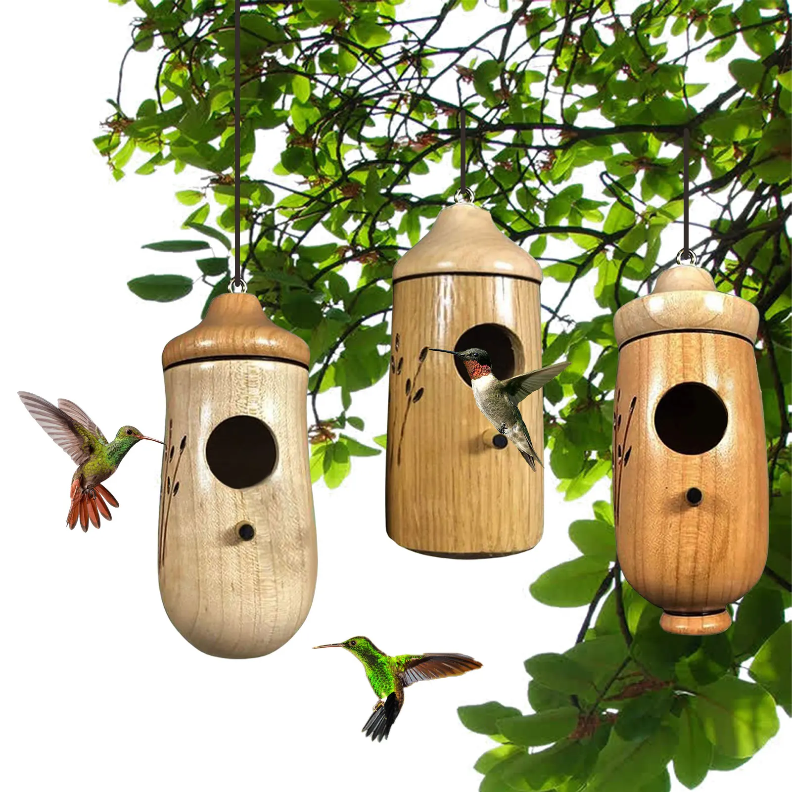 Natural Wooden Hummingbird Nesting House Small Birds House For Balcony Garden Yard Hanger Outdoor Hanging Hummingbird Nest
Natural Wooden Hummingbird Nesting House Small Birds House For Balcony Garden Yard Hanger Outdoor Hanging Hummingbird Nest