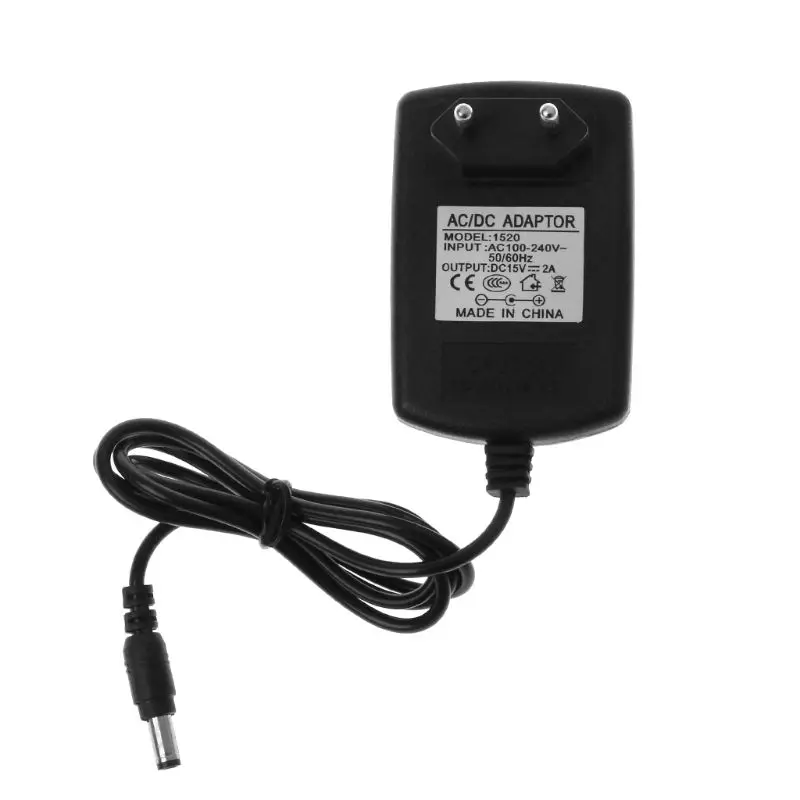 AC DC 15V 2A 5.5x2.5mm Unviersal Wall Charger Power Adapter for LED Light Camera 918B
AC DC 15V 2A 5.5x2.5mm Unviersal Wall Charger Power Adapter for LED Light Camera 918B