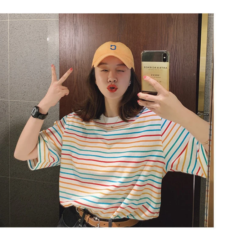 Striped Short Sleeve T-shirt for Women's 2023 Summer New Style Commuter Pullover Round Neck Half Sleeve Casual Street Top
Striped Short Sleeve T-shirt for Women's 2023 Summer New Style Commuter Pullover Round Neck Half Sleeve Casual Street Top