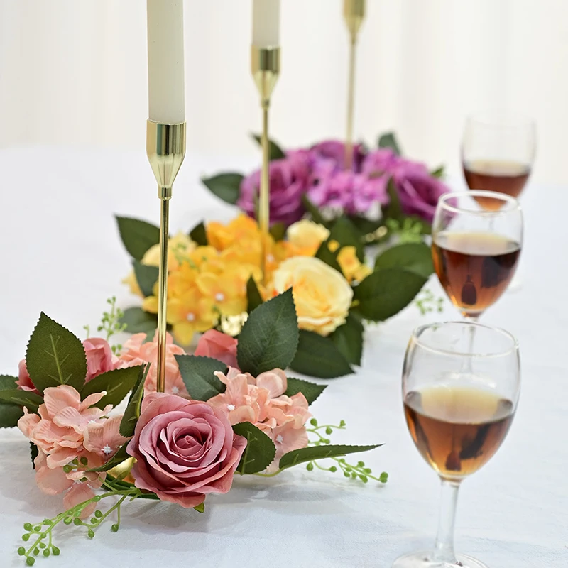 Artificial Rose Flower Candle Ring Wreath Pillar Candle Holder Home Decor Greenery Wreath Candle Rings Wedding Flower Decoration
Artificial Rose Flower Candle Ring Wreath Pillar Candle Holder Home Decor Greenery Wreath Candle Rings Wedding Flower Decoration