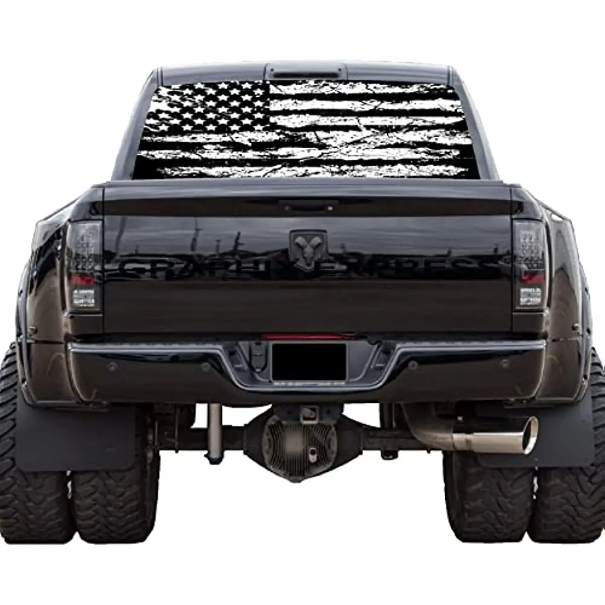 GRAPHIX EXPRESS Truck Back Window Graphics - Black and White American Flag Decal (P531 - Patriotic USA Flag - Universal See Thro
GRAPHIX EXPRESS Truck Back Window Graphics - Black and White American Flag Decal (P531 - Patriotic USA Flag - Universal See Thro