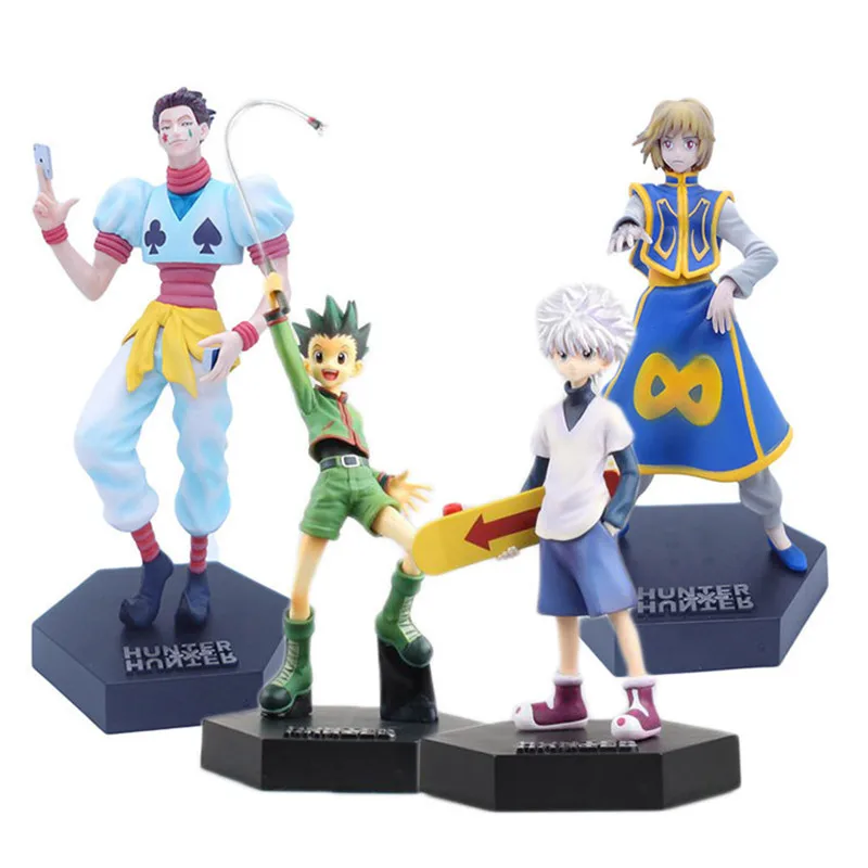 Аниме Hunter X Gon Freecss Killua Zoldyck Kurapika Hisoka ПВХ экшн-фигурка Коллекционная модель игрушки