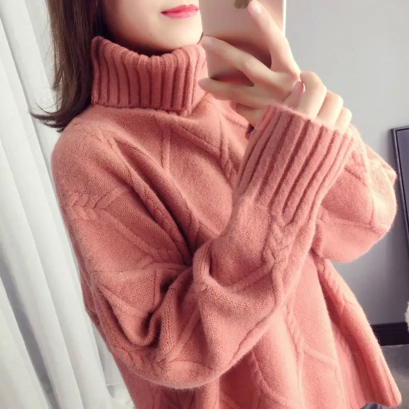 Womens Solid Color Thick Sweaters Diamond Pattern Long Sleeve Turtleneck Cable Knit Jumper Pullover Knitwear Tops
Womens Solid Color Thick Sweaters Diamond Pattern Long Sleeve Turtleneck Cable Knit Jumper Pullover Knitwear Tops
