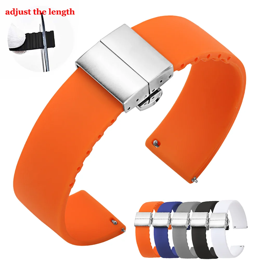18mm 20mm 22mm 24mm Plain Watch Band Quick Release Bracelet Wristband Dust-proof Oil Silicone Rubber Strap Butterfly Buckle
18mm 20mm 22mm 24mm Plain Watch Band Quick Release Bracelet Wristband Dust-proof Oil Silicone Rubber Strap Butterfly Buckle