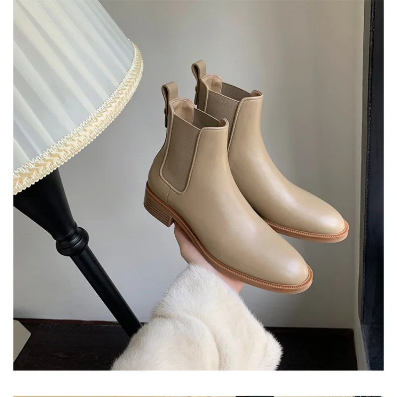 2023 Autumn and Winter New Plush Round Toe Thick Heel Shoes Leather Elastic Boots Chimney Chelsea Short Boots Women's Shoes
2023 Autumn and Winter New Plush Round Toe Thick Heel Shoes Leather Elastic Boots Chimney Chelsea Short Boots Women's Shoes