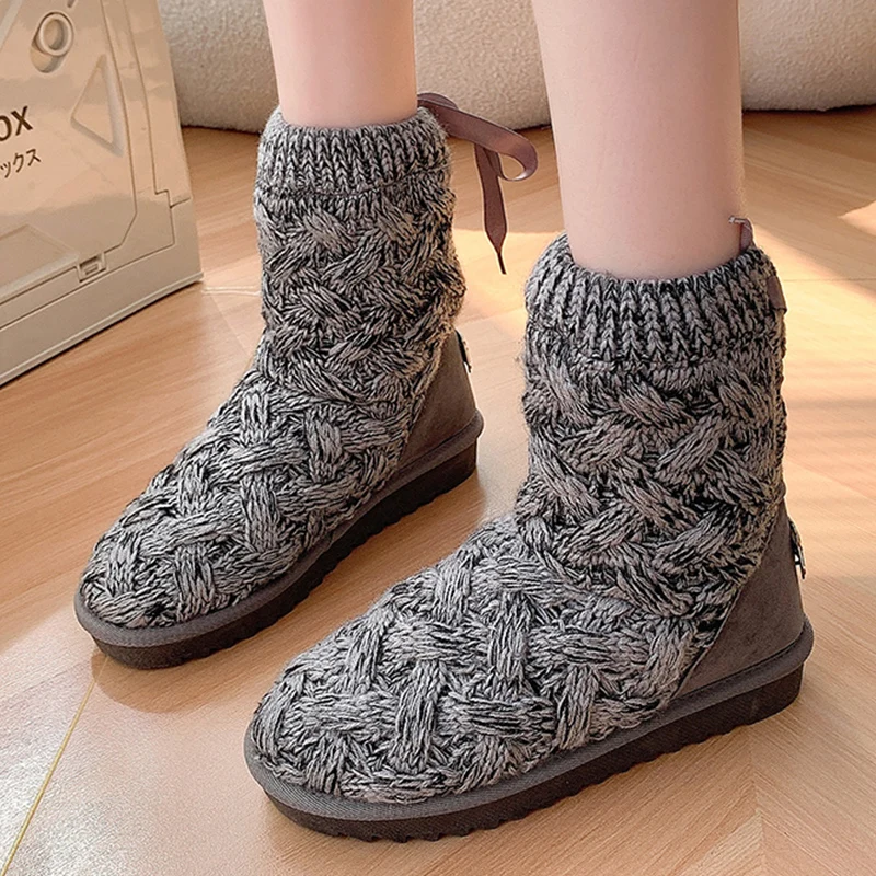 Knitting Winter New Women Flats Shoes Cross Tied Warm Chelsea Boots 2023 Trend Gladiator Ankle Boots Weave Casual Snow Botas
Knitting Winter New Women Flats Shoes Cross Tied Warm Chelsea Boots 2023 Trend Gladiator Ankle Boots Weave Casual Snow Botas