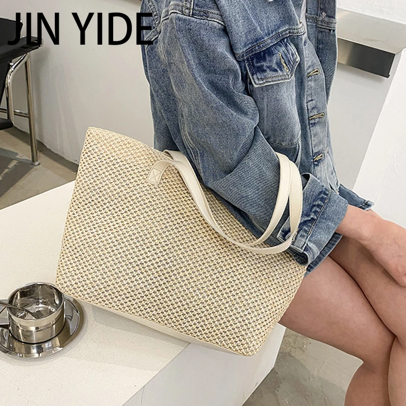 JIN YIDE New Casual Straw Large Capacity Tote Wicker Woven Shoulder Bags Rattan Handbags Beach Travel Big Purses Female Sac
JIN YIDE New Casual Straw Large Capacity Tote Wicker Woven Shoulder Bags Rattan Handbags Beach Travel Big Purses Female Sac