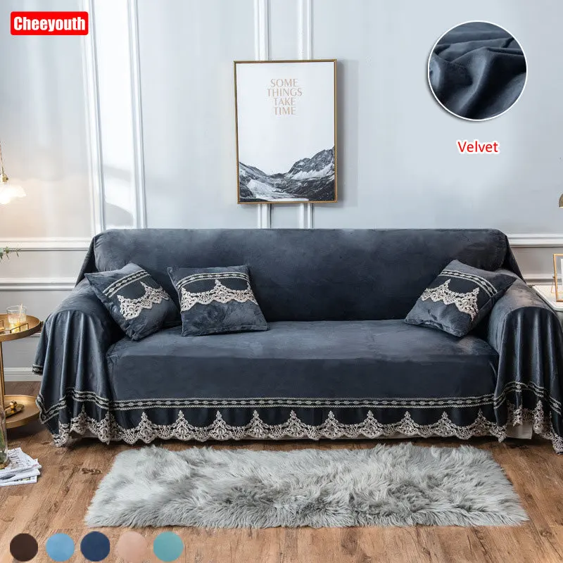 Cheeyouth Winter 1/2/3/4 Seats Fleece Sofa Cover Lace Sofa Slipcover Velvet Couch Cover Stain-Proof Furniture Protector Pet Kids
Cheeyouth Winter 1/2/3/4 Seats Fleece Sofa Cover Lace Sofa Slipcover Velvet Couch Cover Stain-Proof Furniture Protector Pet Kids