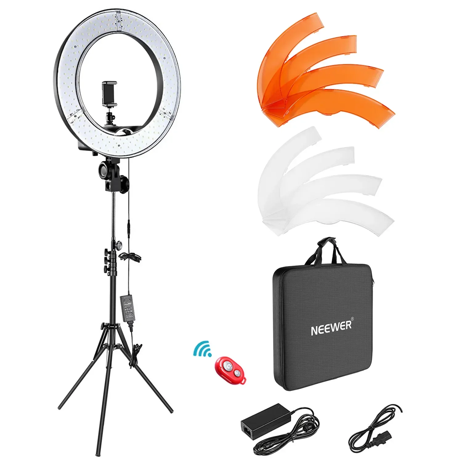 

NEEWER Ring Light Kit: 18"/45cm Outer 55W 5600K Dimmable LED Ring Light, Light Stand, Carrying Bag For Camera, Smartphone,