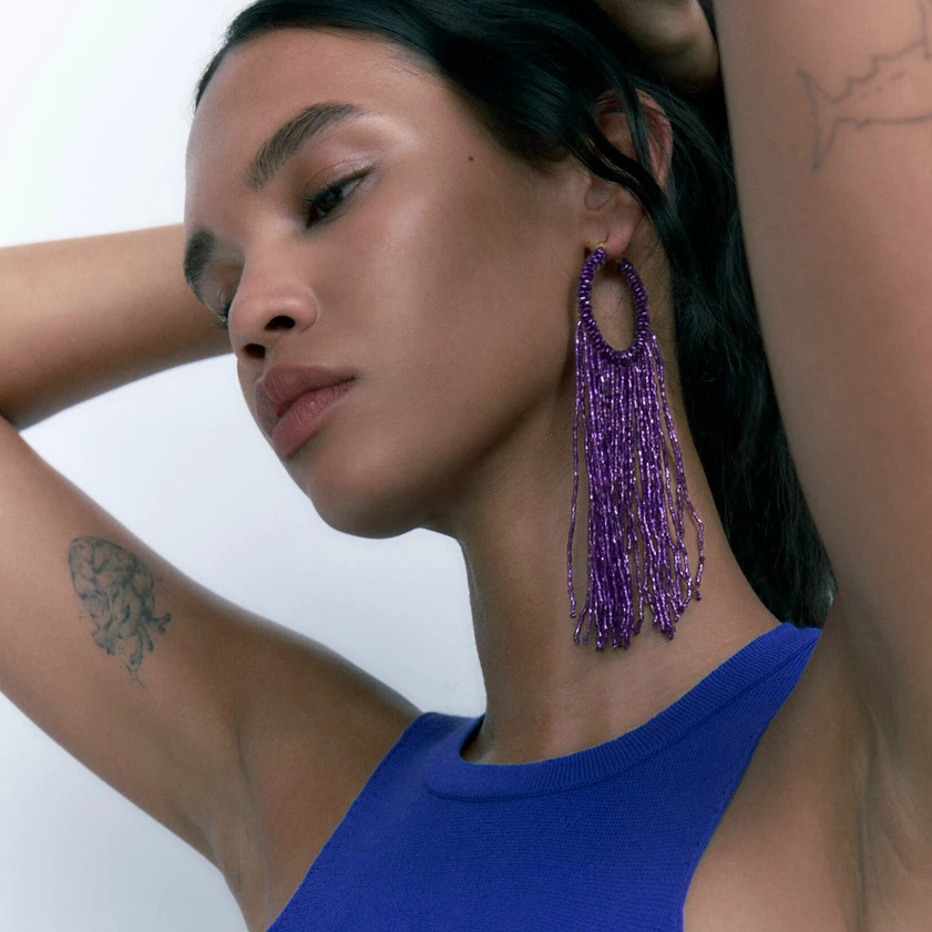 ZA Long Handmade Beaded Tassels Drop Earrings for Women 2023 New Creative Design Boho Statement Jewelry Earrings
ZA Long Handmade Beaded Tassels Drop Earrings for Women 2023 New Creative Design Boho Statement Jewelry Earrings