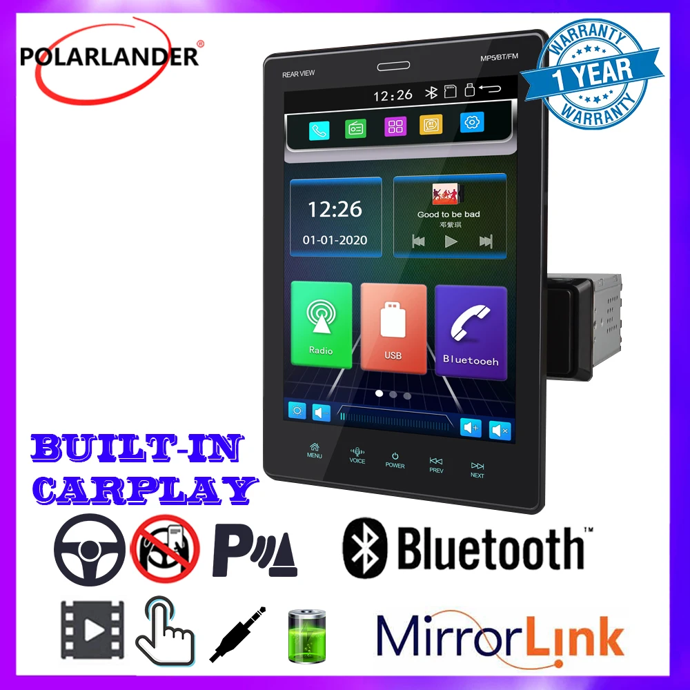 Автомобильный мультимедийный MP5-плеер Carplay,Android Auto 1DIN 9,5 дюймовый IPS экран Wince Mirror Link Bluetooth стереоприемник Авторадио
Автомобильный мультимедийный MP5-плеер Carplay,Android Auto 1DIN 9,5 дюймовый IPS экран Wince Mirror Link Bluetooth стереоприемник Авторадио