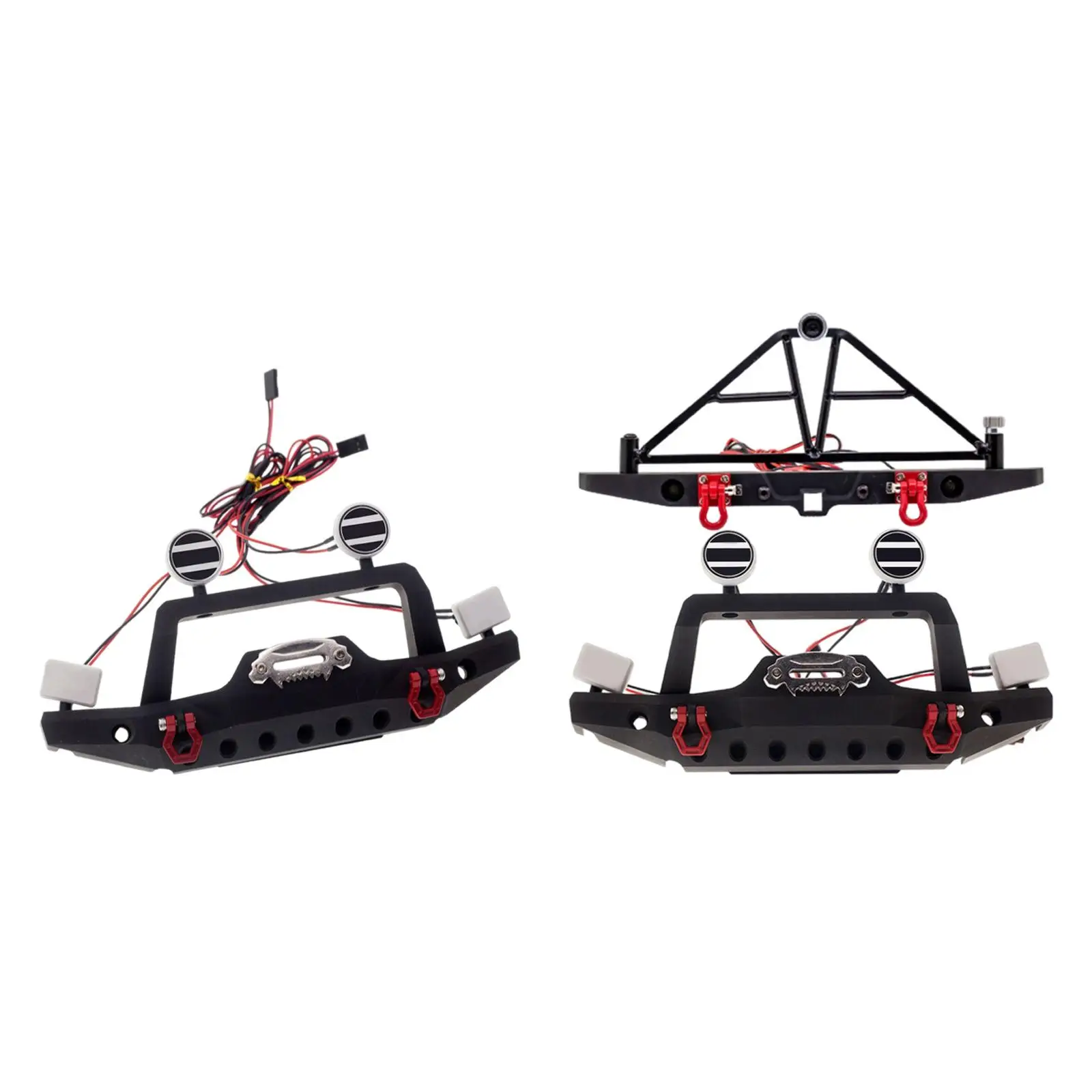 1/10 RC Aluminium Alloy Bumper with LED Light for SCX10 90046 TRX4 RC Crawler Accs Parts Upgrade 
1/10 RC Aluminium Alloy Bumper with LED Light for SCX10 90046 TRX4 RC Crawler Accs Parts Upgrade