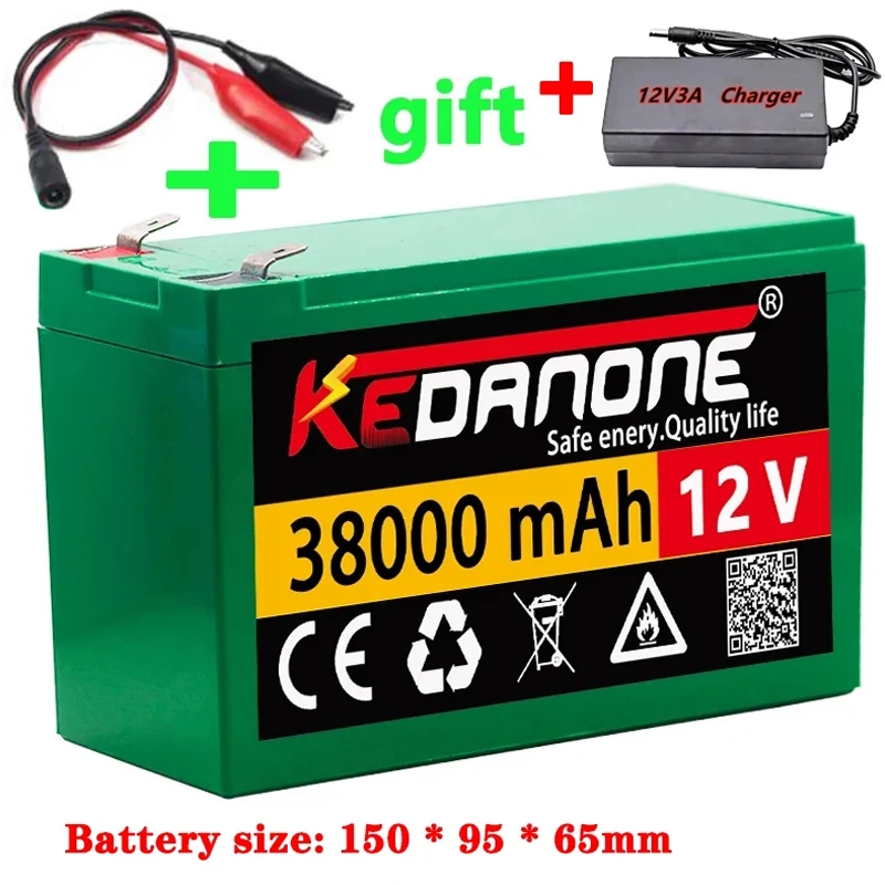 NEW 12V 38Ah 18650 Lithium Battery Pack 3S6P Built-in High Current 30A BMS For Sprayers Electric Vehicle Batterie+12.6V Charger
NEW 12V 38Ah 18650 Lithium Battery Pack 3S6P Built-in High Current 30A BMS For Sprayers Electric Vehicle Batterie+12.6V Charger