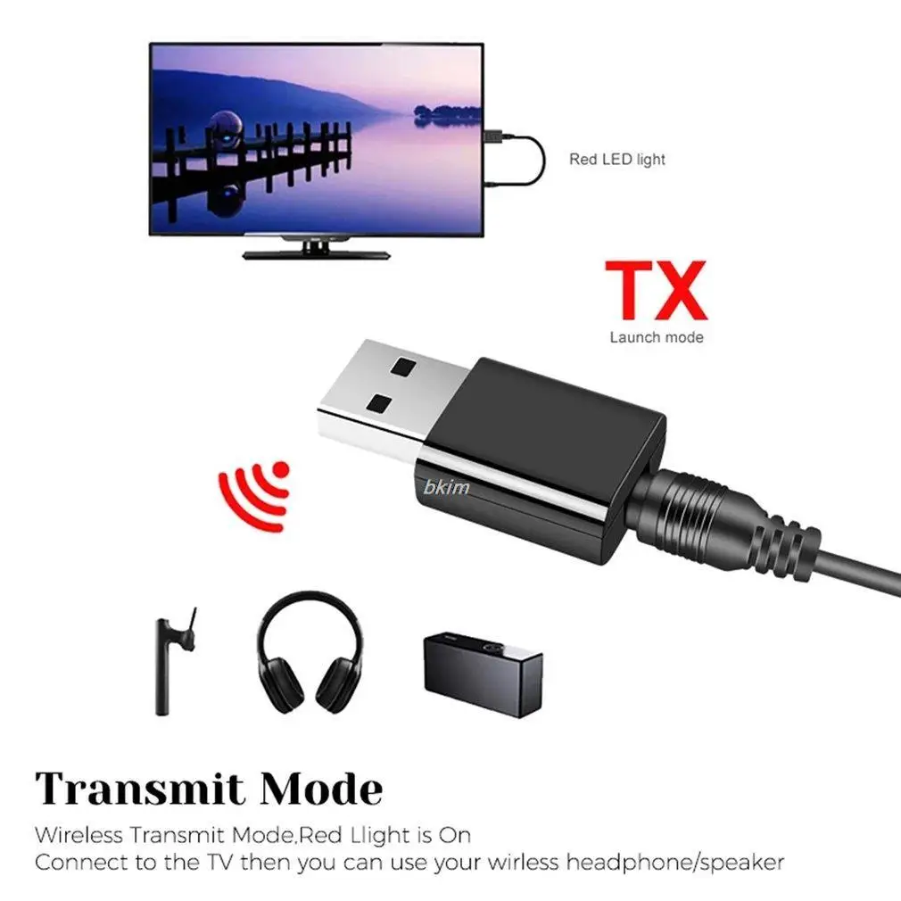 Wireless Audio Transmitter Receiver 2 In 1 Adapter with 3.5mm Cable for Car TV Earphone Speaker Aux Bluetooth-Compatible 5.0
Wireless Audio Transmitter Receiver 2 In 1 Adapter with 3.5mm Cable for Car TV Earphone Speaker Aux Bluetooth-Compatible 5.0
